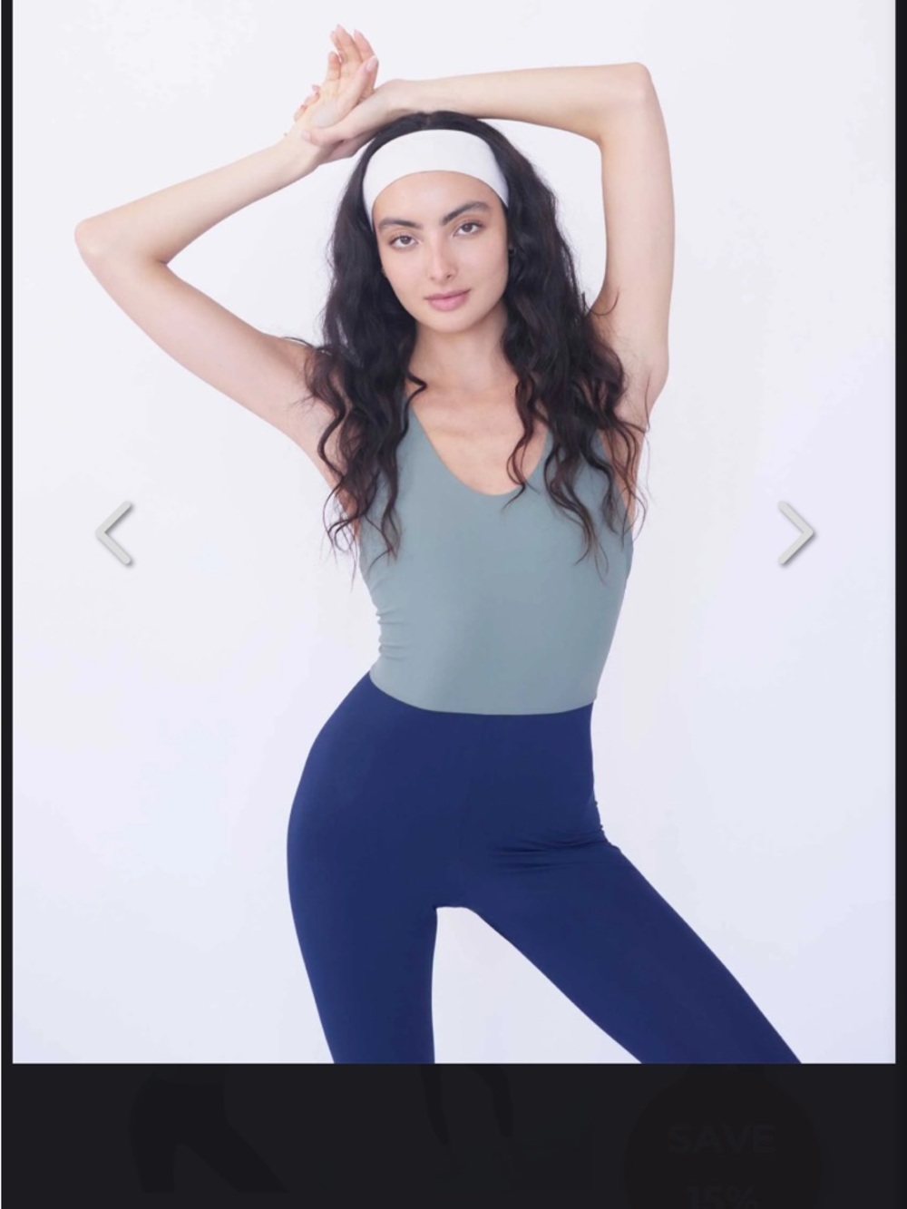 WOA Liberty Unitard in Sage Navy